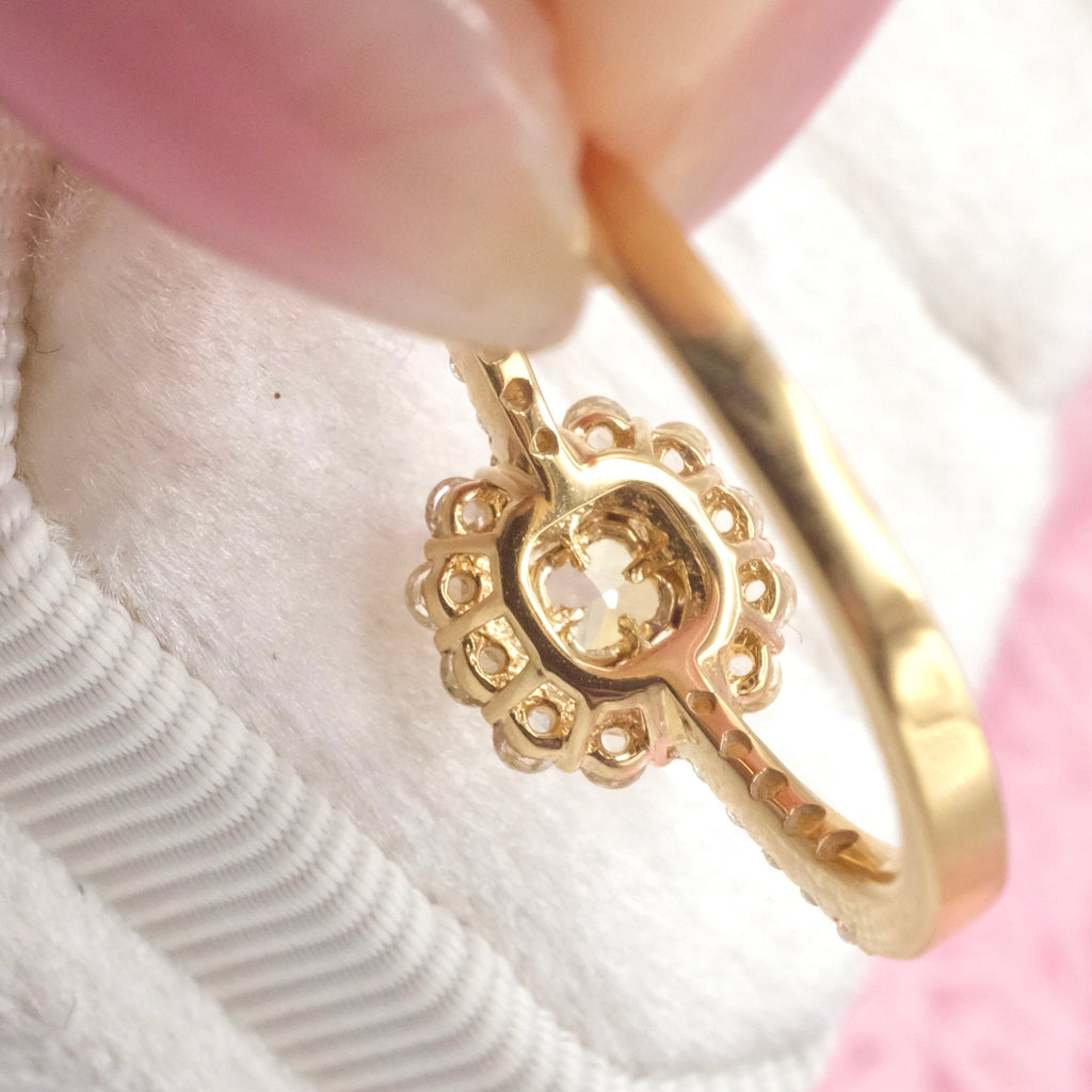Natural Fancy Intense Yellow Diamond Ring