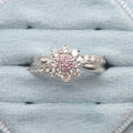 Natural Pink Diamond Flower Ring