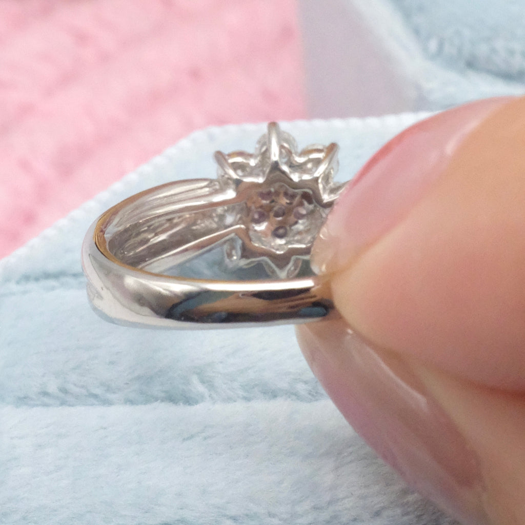 Natural Pink Diamond Flower Ring