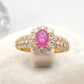 Natural Star Ruby Diamond Ring