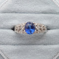 Cornflower Blue Sapphire Lace Setting Ring
